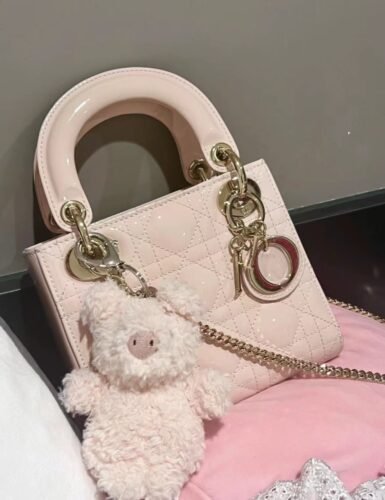 Mini Lady Dior Bag  -Powder Pink Patent Cannage Calfskin photo review